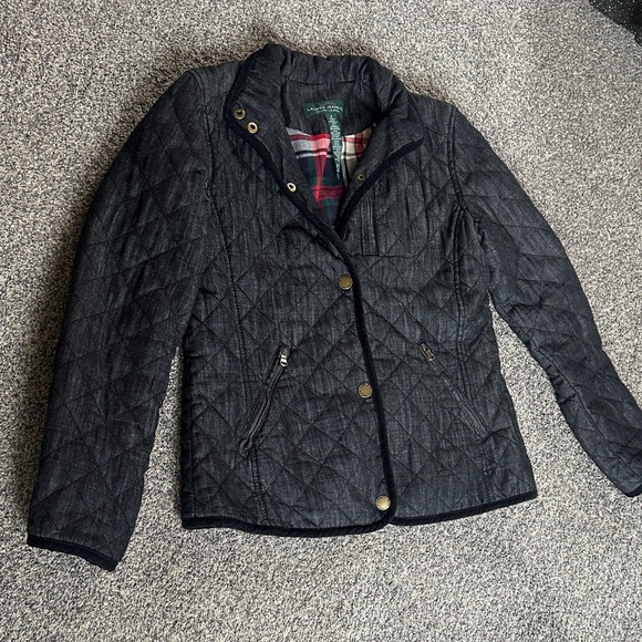 Lauren Ralph Lauren Dark Gray Quilted Utility Jacket - Picture 3 of 6